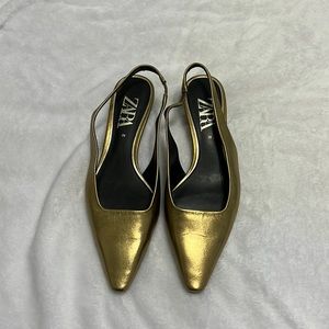 Zara dark gold shoes